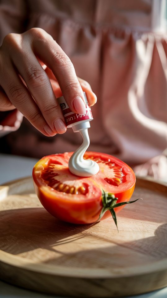 Natural Tomato Toothpaste Face Mask for Clear Acne-Free Skin