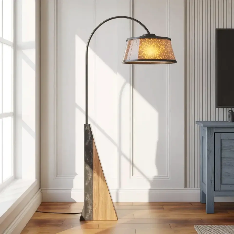 Arched Floor Lamp Mistake: Why Weighted Base and Mica Shade Matter | Living Room Lighting