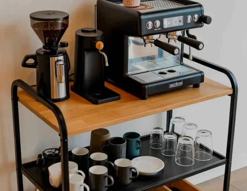 Industrial Coffee Cart Station Setup - Quick & Easy Tips