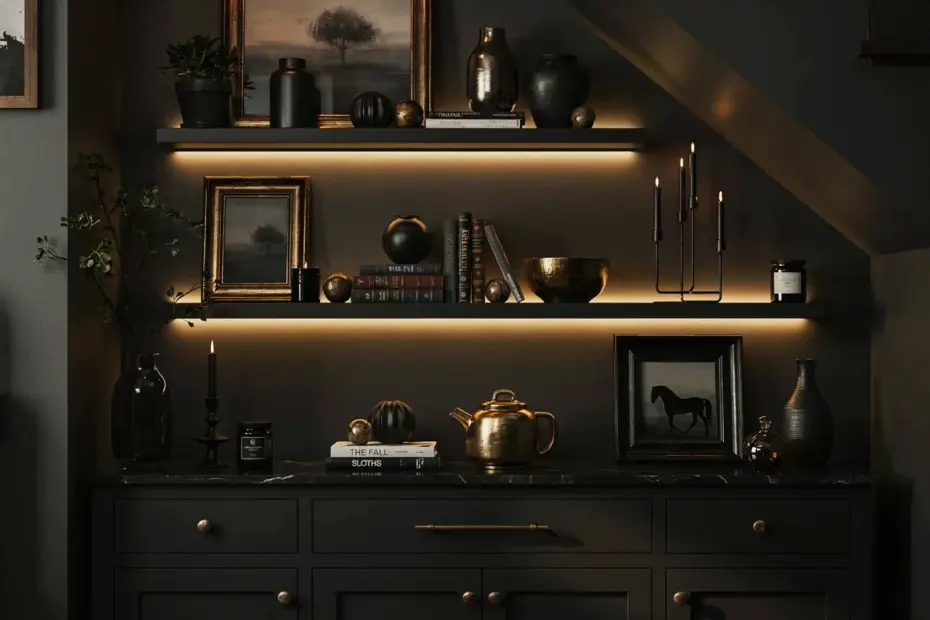 Industrial Decor Paint Palettes: Dark Jewel Tones + Gold Accents for Bold Interiors