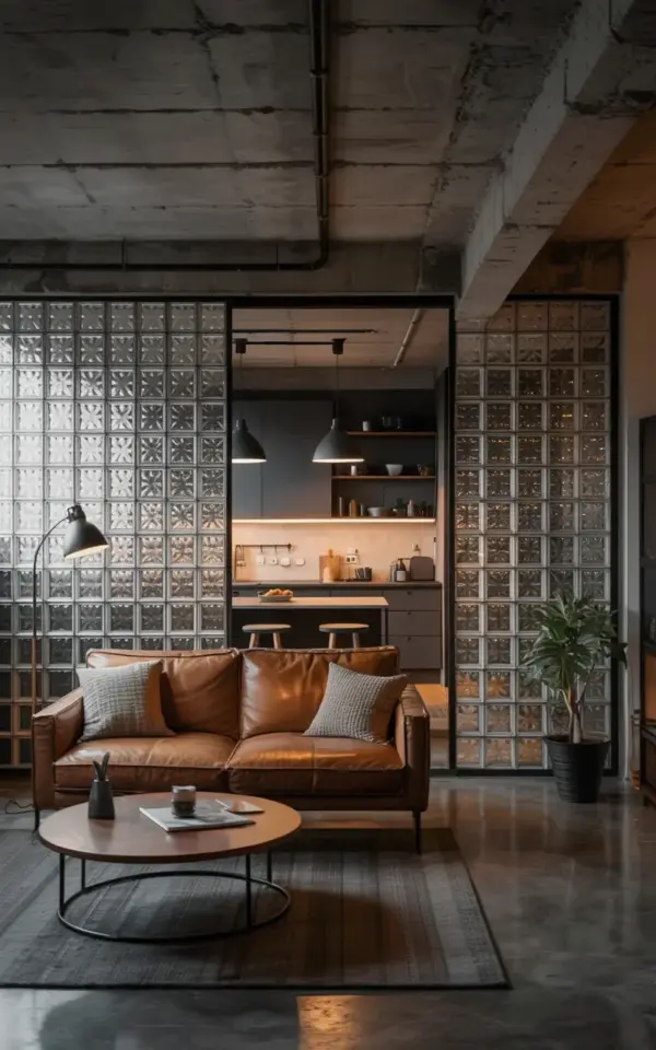 Cozy Industrial Loft Interior for Fall | Moody Living Room & Kitchen Ideas