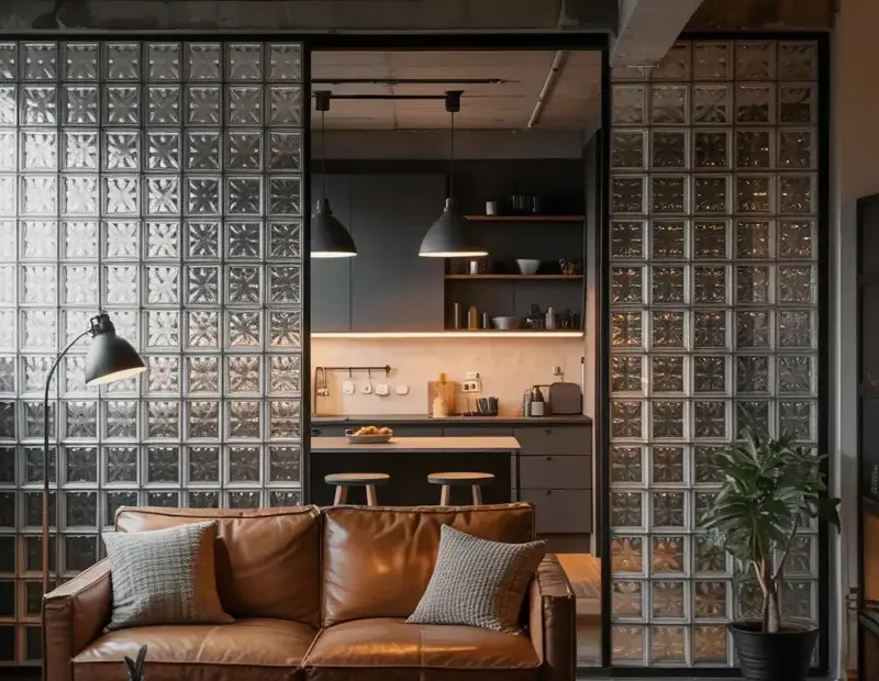 Cozy Industrial Loft Interior for Fall | Moody Living Room & Kitchen Ideas