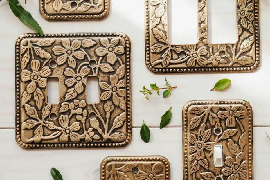How to Swap in an Etched Metal Floral Switch Plate for Industrial Wall Decor