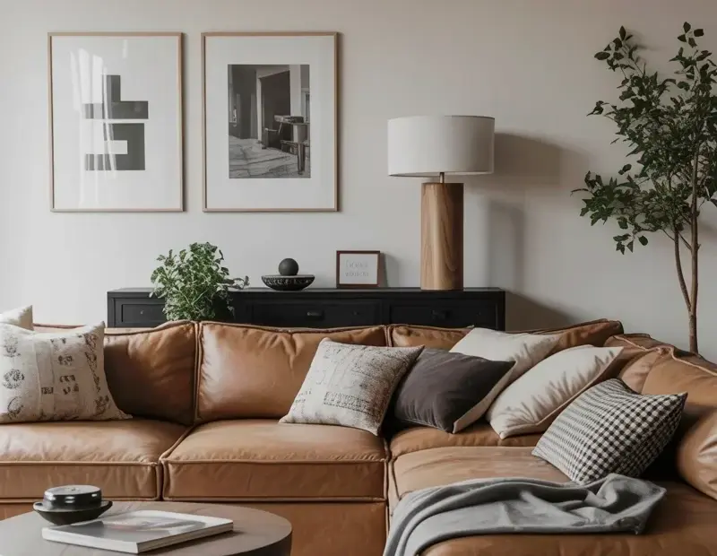 Industrial Living Room Mistake: Don't Forget Soft Textures | Wood Beam Decor